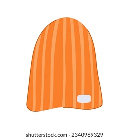 cap winter hat man cartoon. cold clothes, scarf accessory, warm male cap winter hat man sign. isolated symbol vector illustration