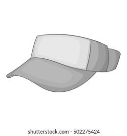 Cap without top icon. Gray monochrome illustration of cap without top vector icon for web
