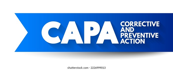 CAPA - Corrective And Preventive Action consists of improvements to an organization's processes taken to eliminate causes of non-conformities or other undesirable situations, acronym concept