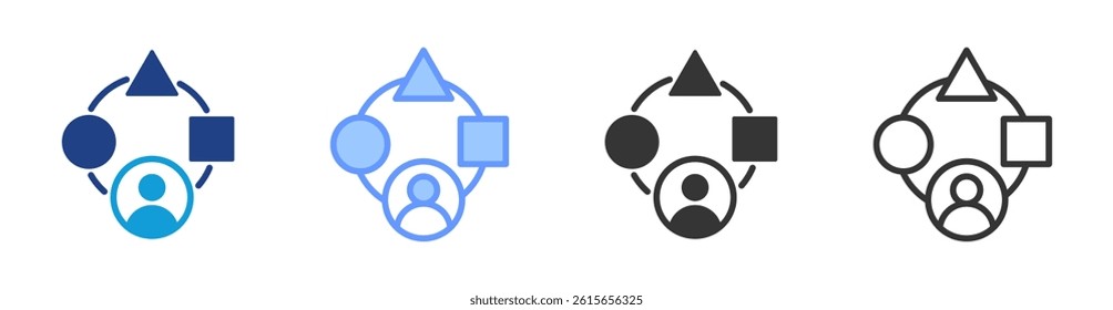 Capabilities icon set multiple style collection