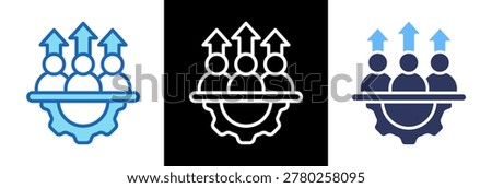 Capability Building Icon triplestyle Vector Illustration
