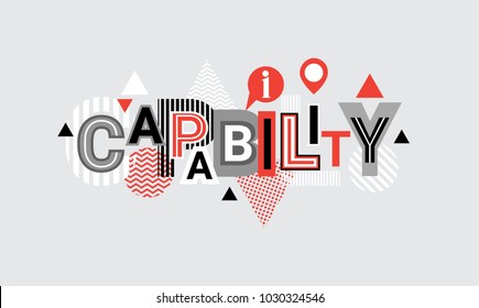 Capability Business Learning Web Banner Abstract Template Background Vector Illustration