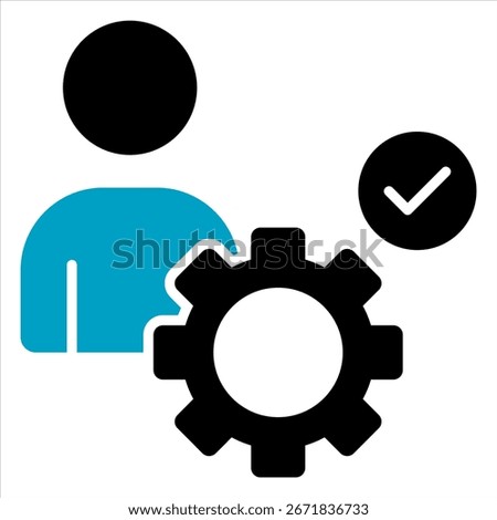 Capability Glyph Blue Icon Vector Illustration