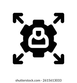 capability glyph icon. Strong and solid vector icon for websites, mobile interfaces, presentations, and visual branding. High quality and easy to edit.