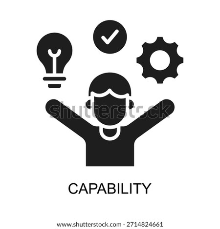 Capability icon glyph vector illustration