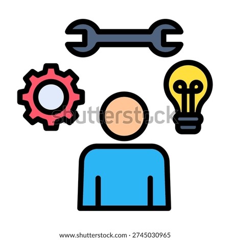 Capability Icon Lineal Color Design Vector Illustration