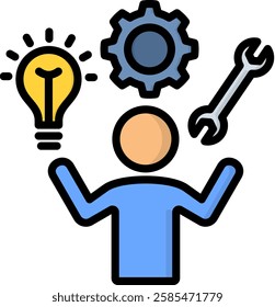 Capability Icon Lineal Color Vector Illustration