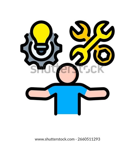 Capability Icon Lineal Color Vector Illustration