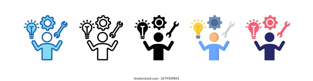 Ícone de capacidade Coleção de conjuntos de estilos múltiplos.
