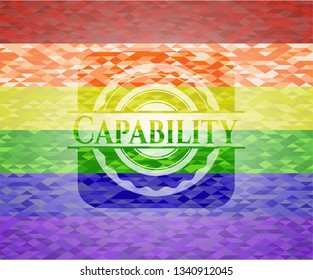 Capability lgbt colors emblem 