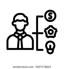 capability line icon illustration vector graphic. Simple element illustration vector graphic, suitable for app, websites, and presentations isolated on white background