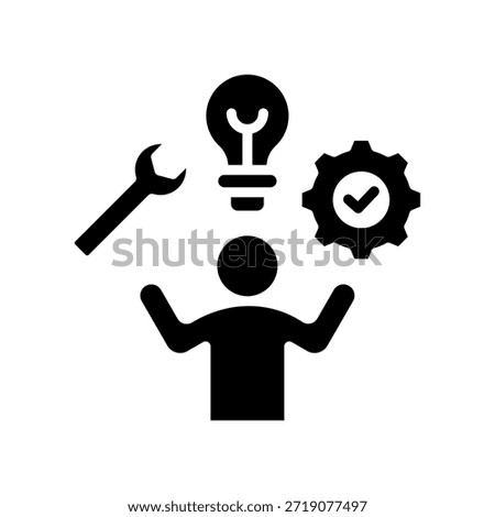 Capability Management Icon Glyph Vector Illustration