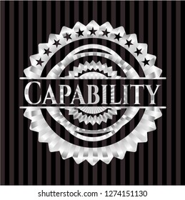 Capability silver emblem or badge
