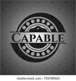 Capable black emblem. Vintage.
