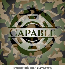 Capable camouflaged emblem
