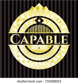 Capable golden badge