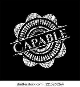Capable on chalkboard