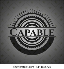 Capable realistic black emblem
