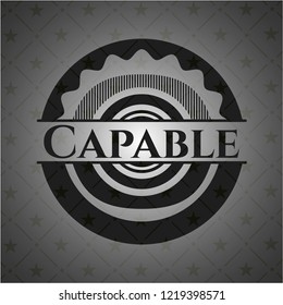 Capable realistic black emblem