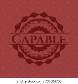 Capable red emblem. Vintage.