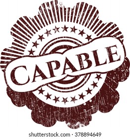 Capable rubber grunge texture seal