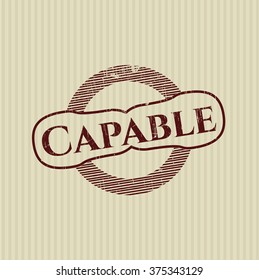 Capable with rubber seal texture