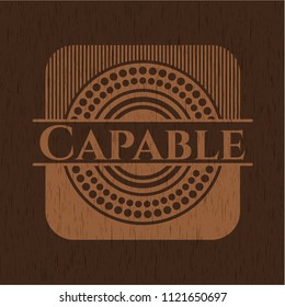 Capable wood emblem. Retro