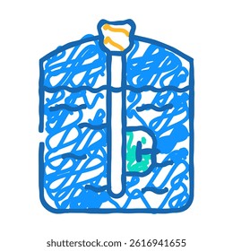 capacitive sensor doodle icon sketch vector. capacitive sensor sign. isolated symbol illustration