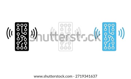 Capacitive touch controller icon showing circuitry and touch detection