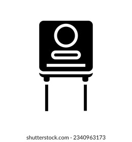 capacitor electrical engineer glyph icon vector. capacitor electrical engineer sign. isolated symbol illustration