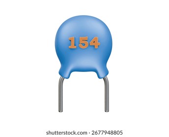 Kondensatorsymbol 3D-Illustration rendern