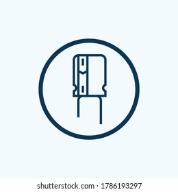 capacitor icon isolated on white background from electrician tools and elements collection. capacitor icon trendy and modern capacitor symbol for logo, web, app,