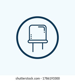 capacitor icon isolated on white background from electrician tools and elements collection. capacitor icon trendy and modern capacitor symbol for logo, web, app.