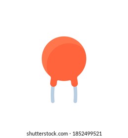 icono condensador en vector plano y blanco