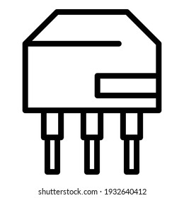 Icono condensador. Icono de vector condensador de contorno para diseño web aislado en fondo blanco