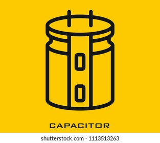 Capacitor icon signs