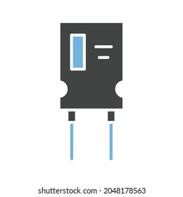Capacitor icon vector image. Can also be used for Physical Fitness. Suitable for mobile apps, web apps and print media.