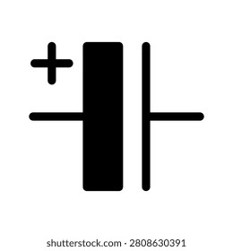 Capacitor Icon Vector Symbol Design Illustration