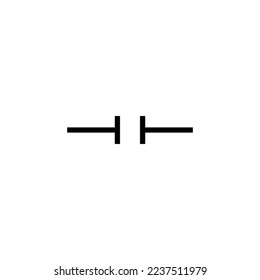 Capacitor icon vector. Capacitor symbol, Capacitor sign
