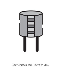 capacitor icon vector template illustration logo design