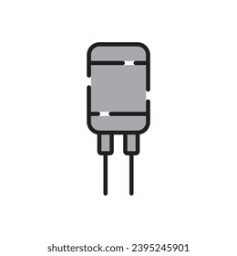 capacitor icon vector template illustration logo design