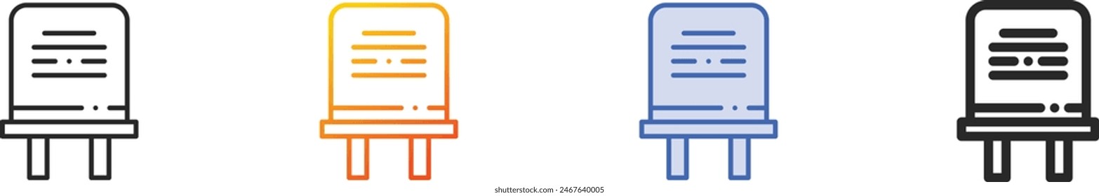 capacitor icon.Thin Linear, Gradient, Blue Stroke and bold Style Design Isolated On White Background
