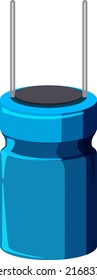 Capacitor on white background illustration