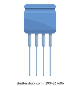 Capacitor resistor icon. Cartoon of capacitor resistor vector icon for web design isolated on white background