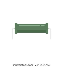 Capacitor resistor icon flat vector. Electric circuit. Capacitor component isolated