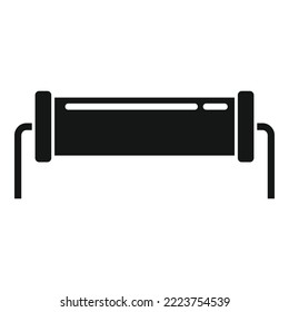 Capacitor Widerstand Symbol einfache Vektorgrafik. Stromkreis. Capacitor-Komponente