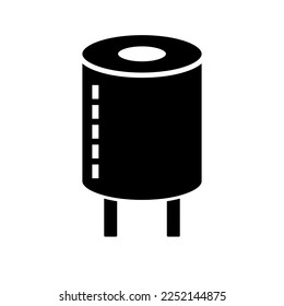 Símbolo condensador de componente electrónico. Parte. Vector.