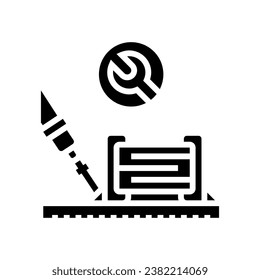 capacitor soldering electronics glyph icon vector. capacitor soldering electronics sign. isolated symbol illustration