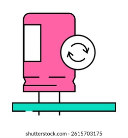 capacitor soldering electronics line icon vector. capacitor soldering electronics sign. isolated symbol illustration