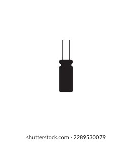 the capacitor symbol, the capacitor is a device that stores energy in the from of electric charge. composition de composants électroniques vector illustration design 